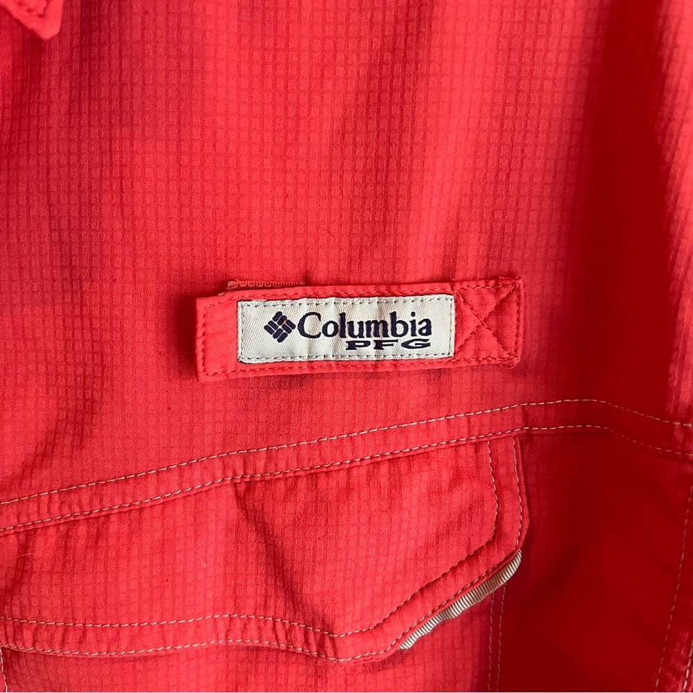 Columbia‎ Men's Red PFG Shirt Size Large - Picture 3 of 13